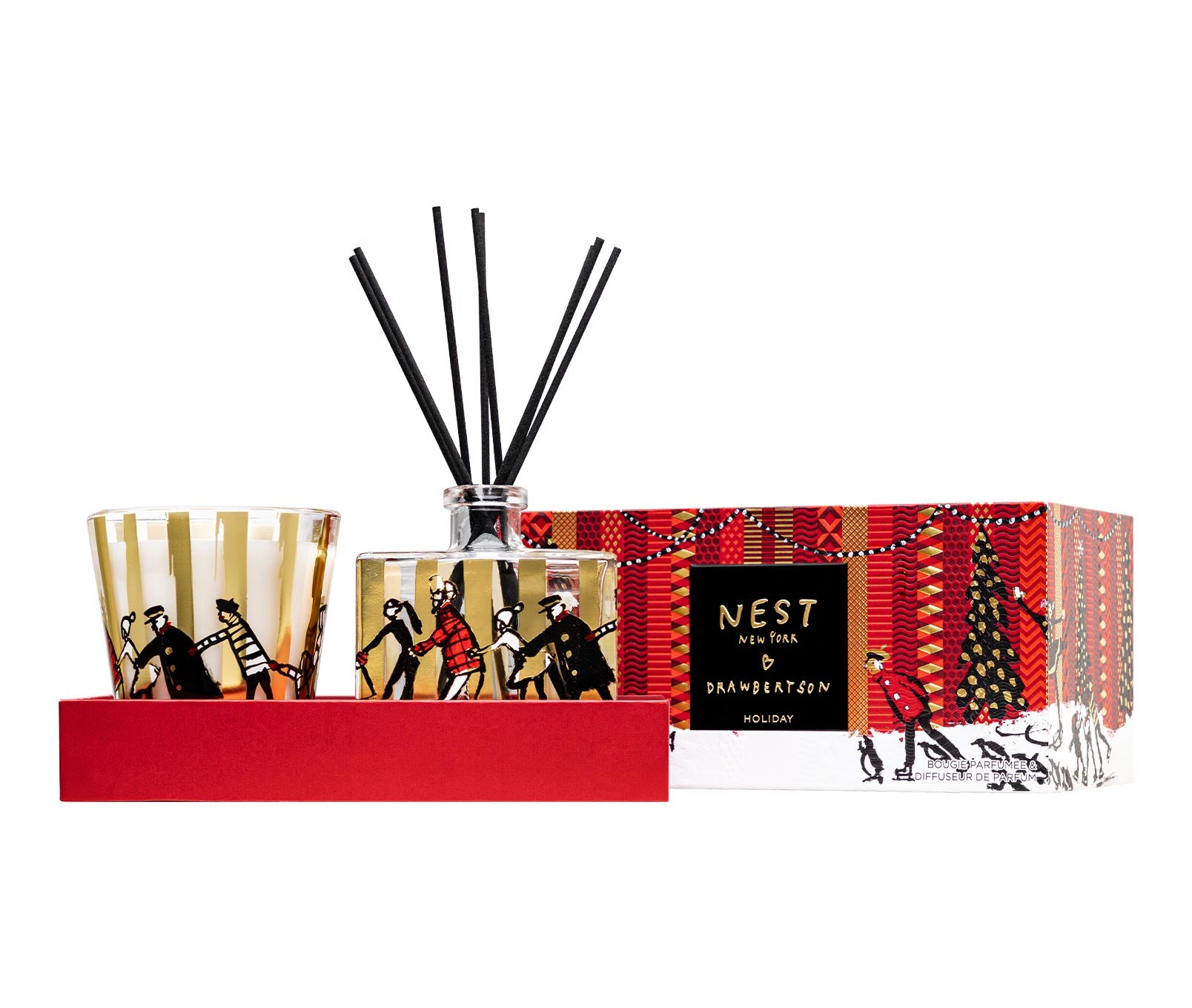 NEST NEW YORK x Drawbertson Holiday Classic Candle & Reed Diffuser