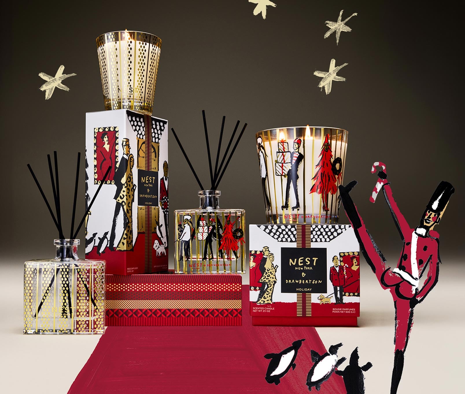 NEST NEW YORK x Drawbertson Red Carpet Holiday Reed Diffuser - Thumbnail 3