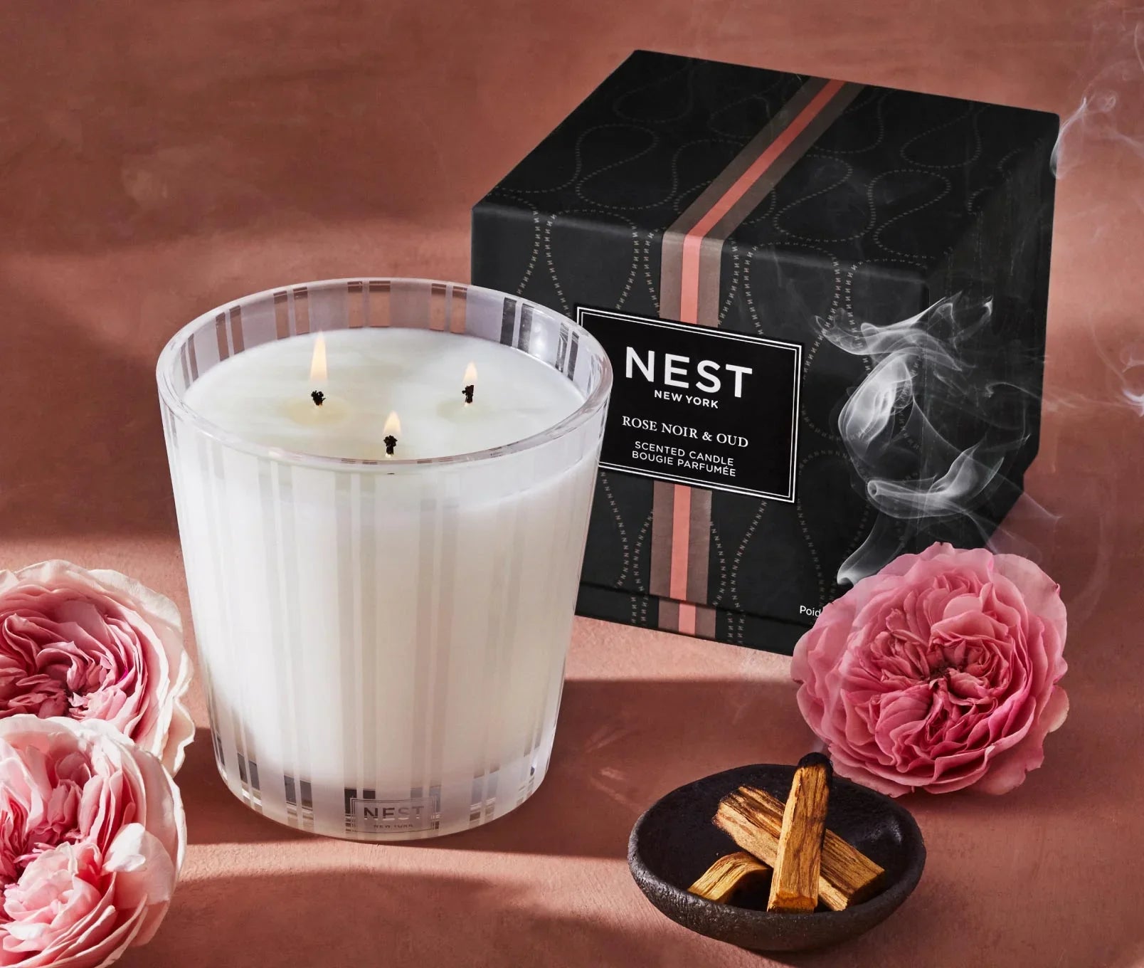 Rose Noir & Oud 3-Wick Candle - Thumbnail 5
