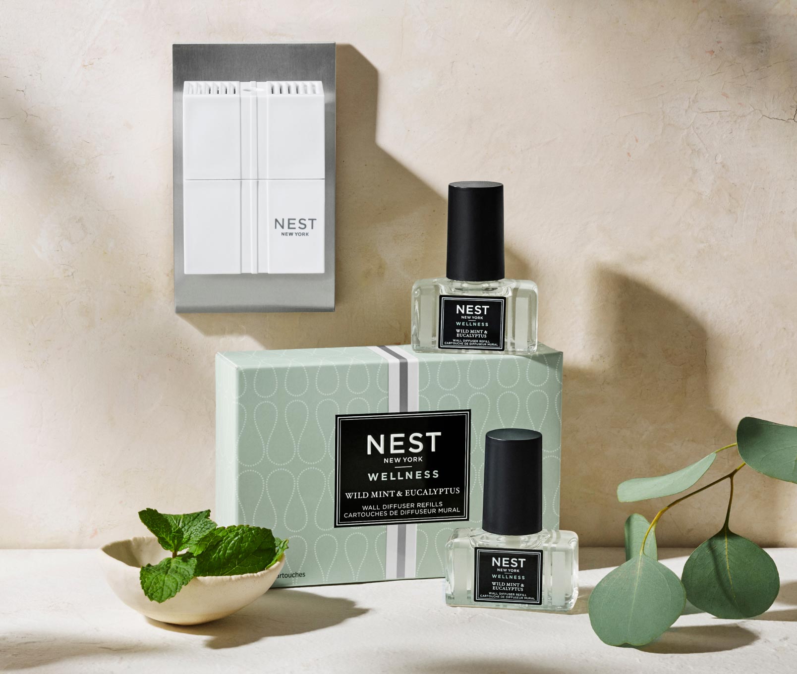 Wild Mint & Eucalyptus Refills for Wall Diffuser - Thumbnail 2